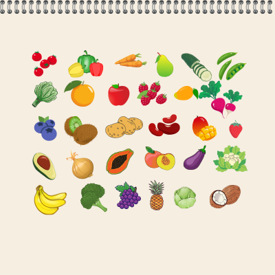 Calendar 2025 Fruits & Vegetables